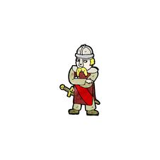 Cartoon Saxon Warrior Royalty Free Stock Photography