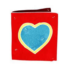 Cartoon Love Heart Card Royalty Free Stock Photography