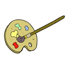 Cartoon Artist Palette Royalty Free Stock Images Cartoon Artist Palette Royalty Free Stock Images