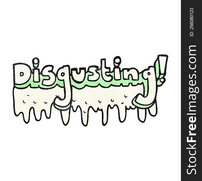 freehand textured cartoon disgusting symbol