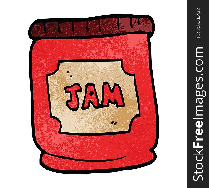 Cartoon Doodle Jam Pot