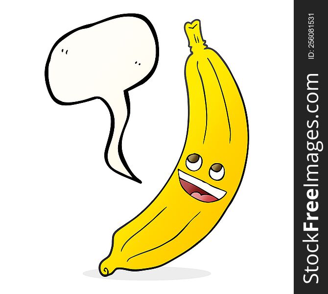 Speech Bubble Cartoon Banana