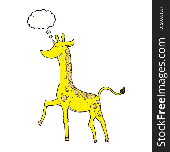 Thought Bubble Cartoon Giraffe