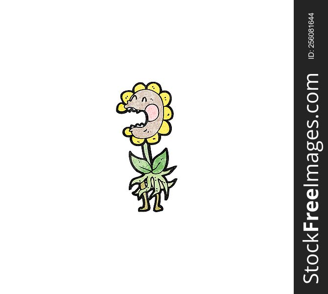 cartoon carnivorous flower