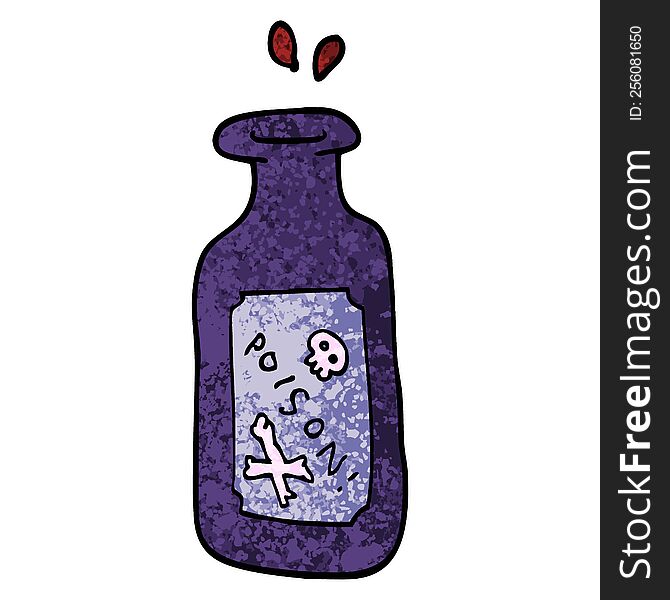 grunge textured illustration cartoon poison