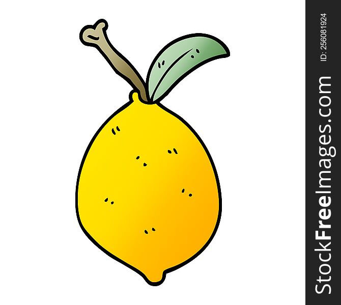 Cartoon Doodle Organic Lemon