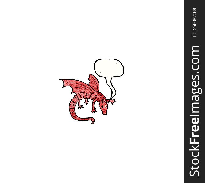 Flying Dragon With Speech Bubble