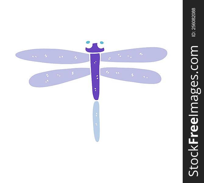 Flat Color Illustration Of A Cartoon Bug