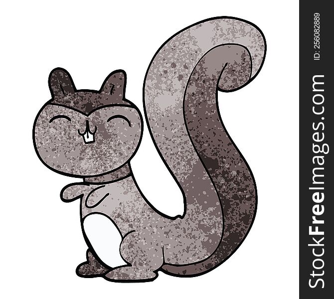 Cartoon Doodle Happy Squirrel
