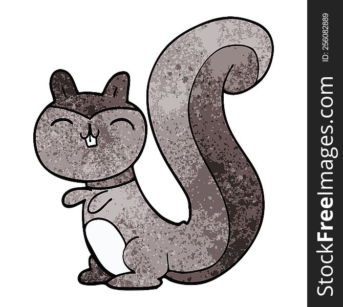 cartoon doodle happy squirrel