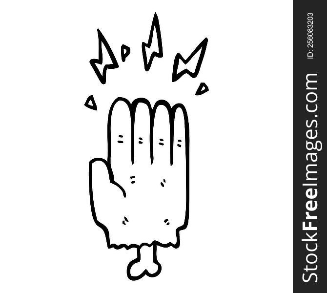 Cartoon Magic Halloween Zombie Hand