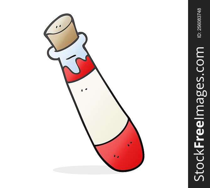 cartoon vial of blood