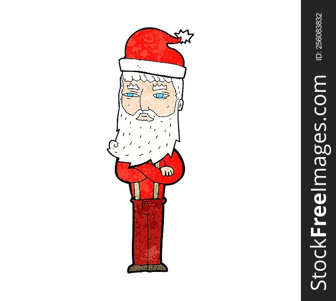 cartoon hipster santa clause