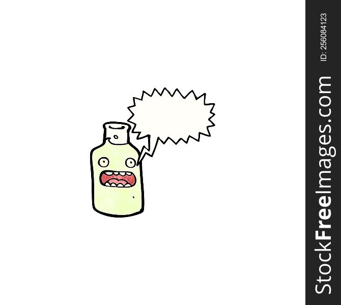Frightened Bottle Cartoon Character