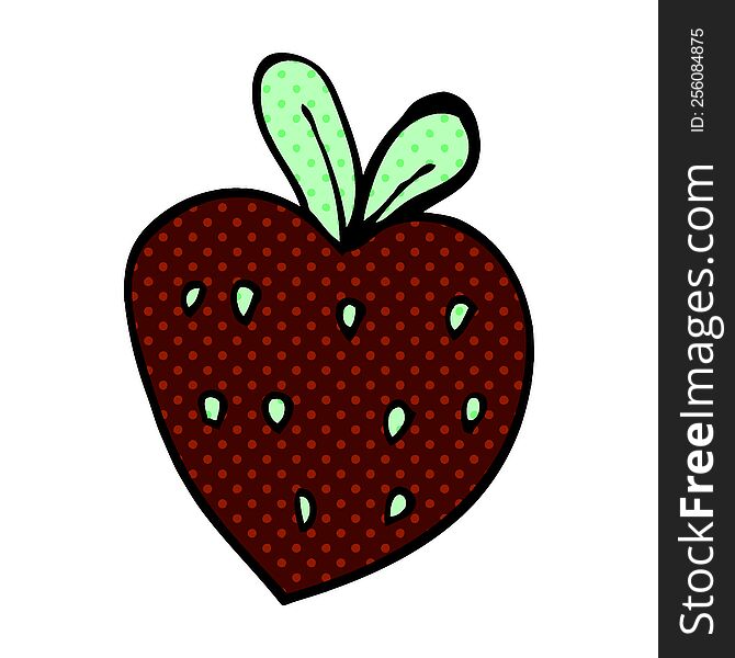 cartoon doodle strawberry fr