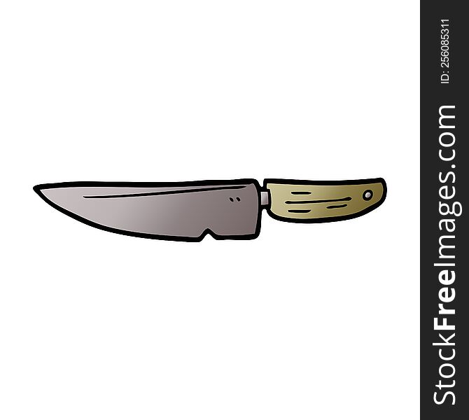 cartoon doodle kitchen knife