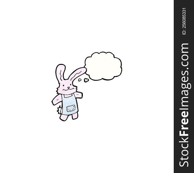 cartoon rabbit with thought bubble