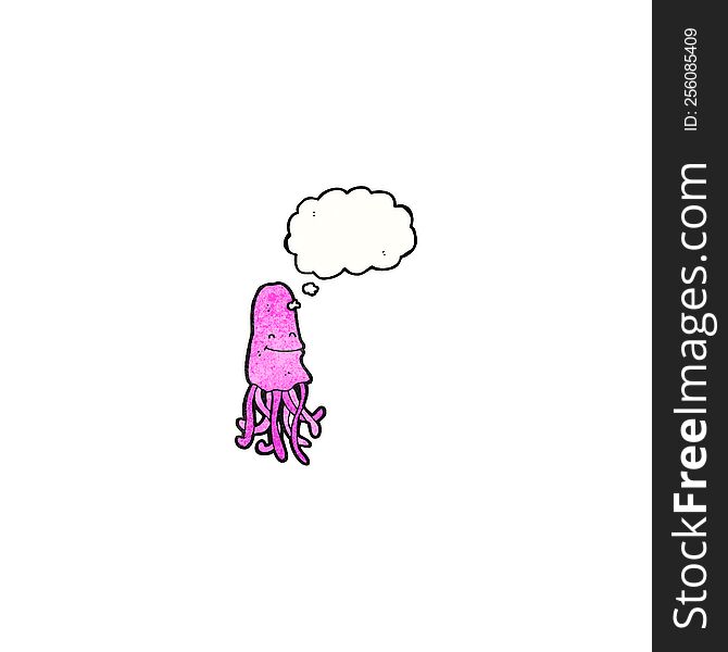 pink jellyfish cartoon