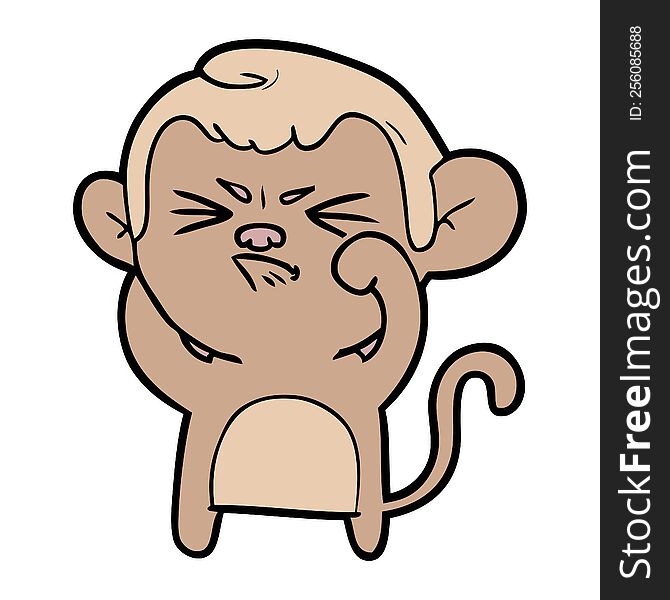 cartoon angry monkey. cartoon angry monkey