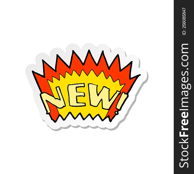 Sticker Of A Cartoon New Symbol