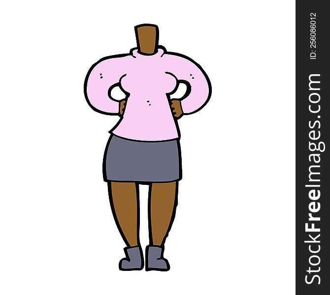 cartoon female body (add photos or mix and match cartoons