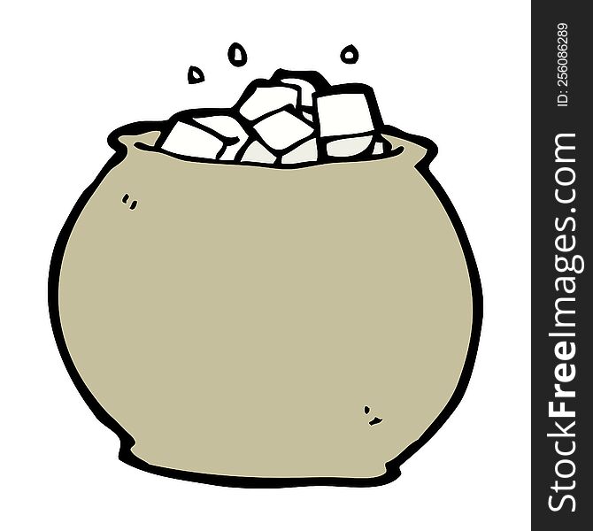 cartoon bowl of sugar
