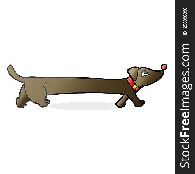 Cartoon Dachshund