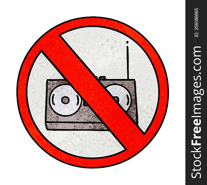 retro grunge texture cartoon no radio allowed