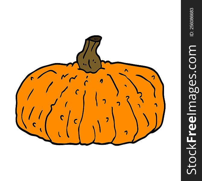 cartoon doodle pumpkin