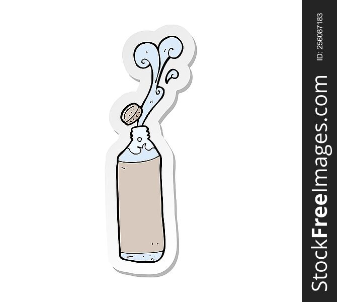 Sticker Of A Cartoon Juice Bottle