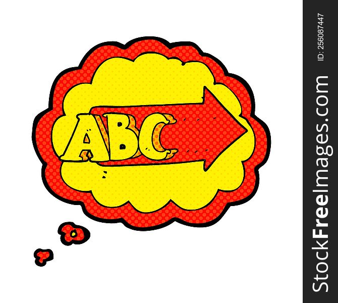 Thought Bubble Cartoon ABC Symbol