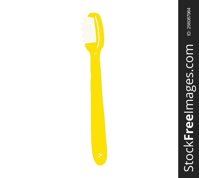 flat color style cartoon toothbrush