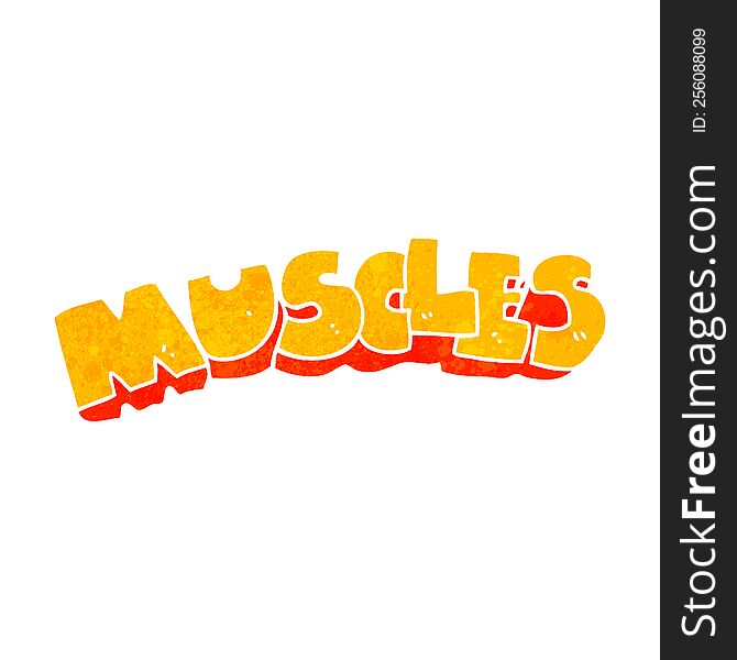 Retro Cartoon Muscles Symbol