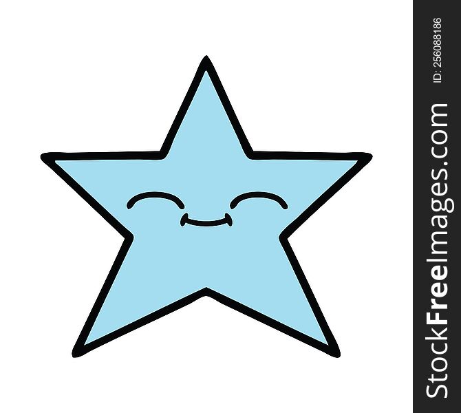 cute cartoon of a star fish. cute cartoon of a star fish