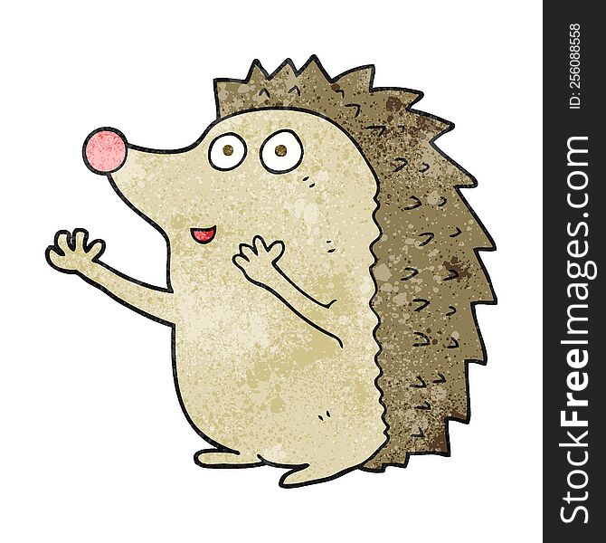 Textured Cartoon Cute Hedgehog