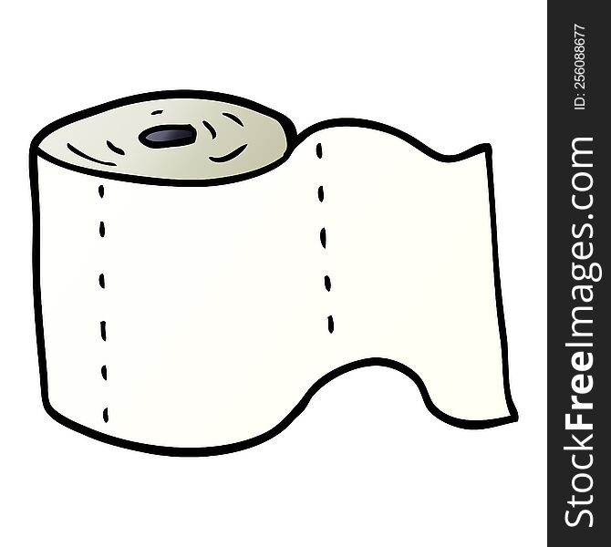 cartoon doodle toilet roll