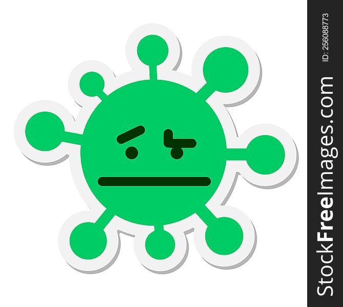 Unsure Confused Virus Sticker