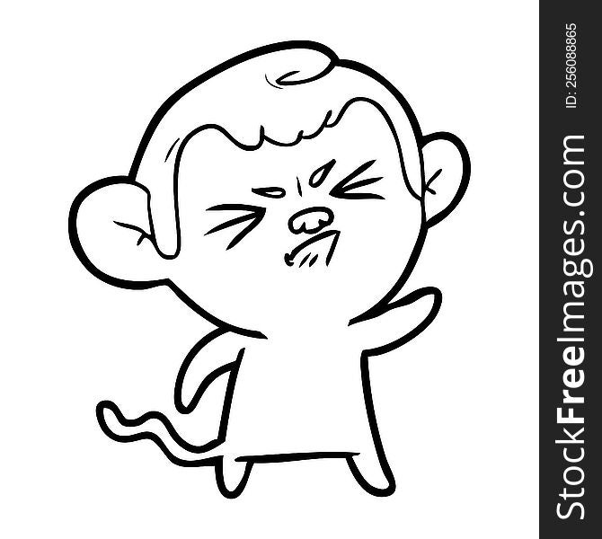 cartoon angry monkey. cartoon angry monkey