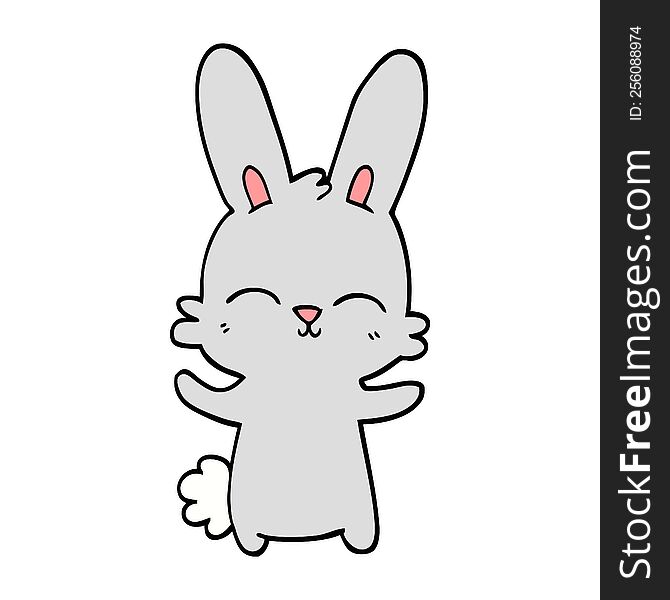 Cute Hand Drawn Doodle Style Cartoon Rabbit