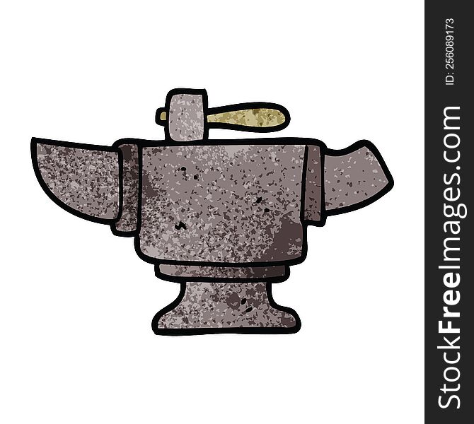 Cartoon Doodle Heavy Old Anvil