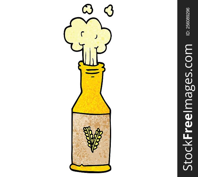 cartoon doodle bottle of beer