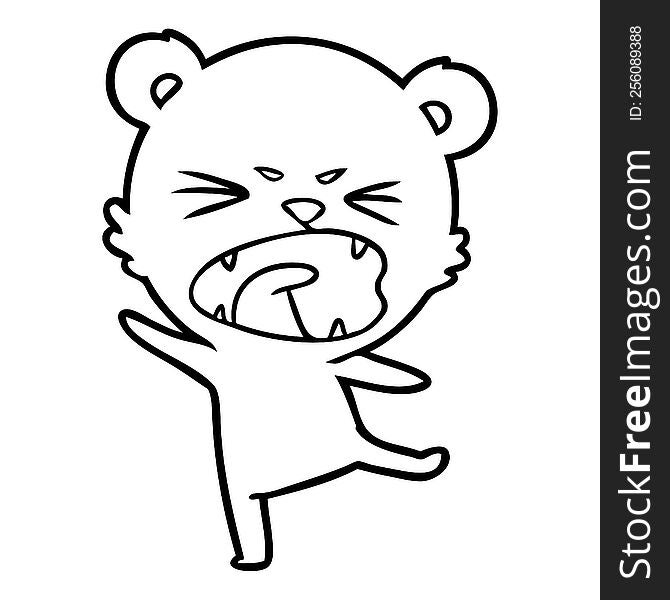 angry cartoon polar bear. angry cartoon polar bear