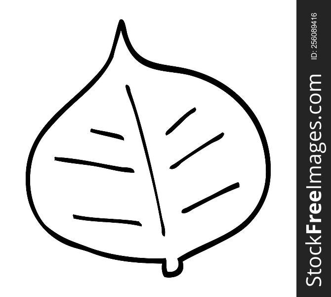 Line Drawing Cartoon Leaf