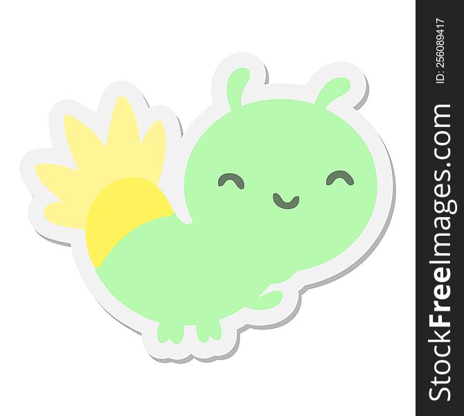 cute cartoon glow bug sticker