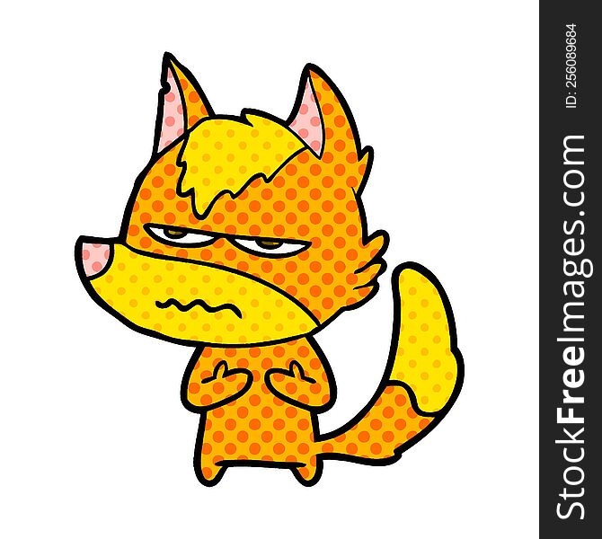 angry fox cartoon character. angry fox cartoon character