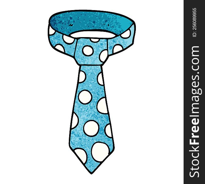 cartoon doodle patterned tie