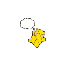 Cartoon Yellow Teddy Bear Royalty Free Stock Photo