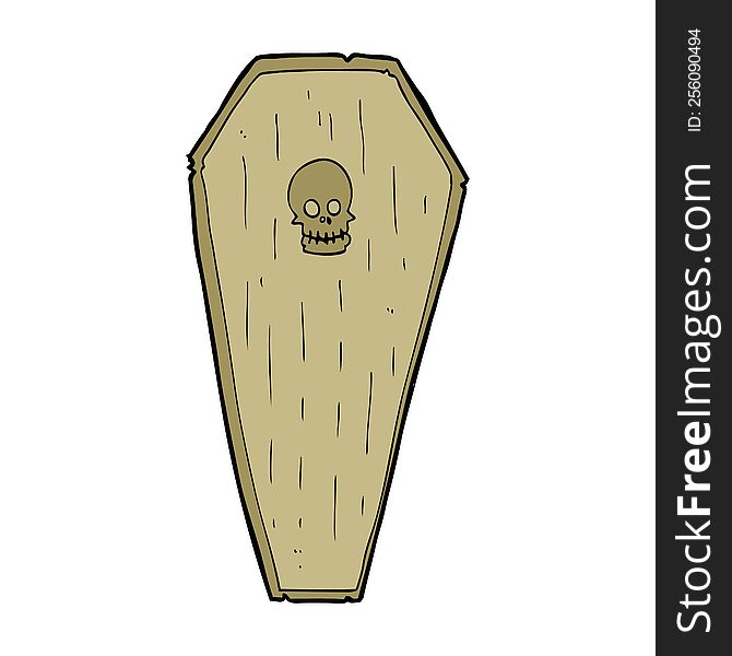 Spooky Cartoon Coffin