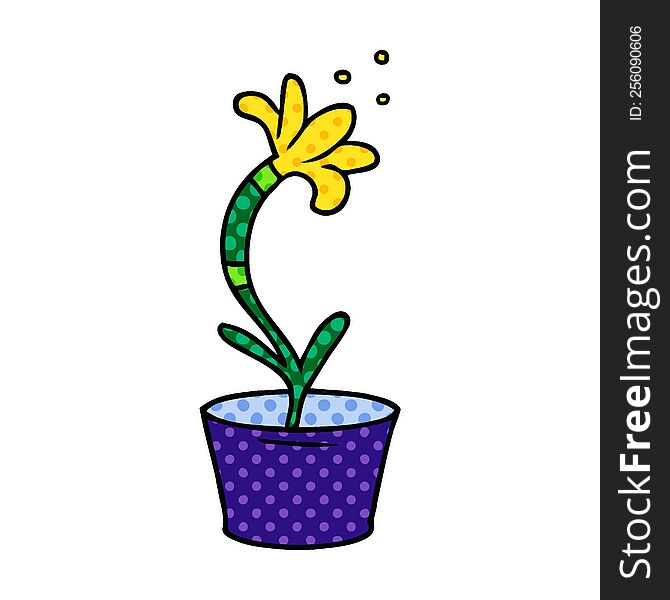 hand drawn cartoon doodle of a house plant