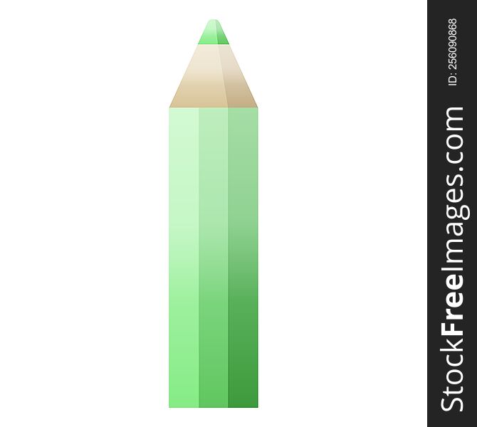green coloring pencil graphic vector illustration icon. green coloring pencil graphic vector illustration icon